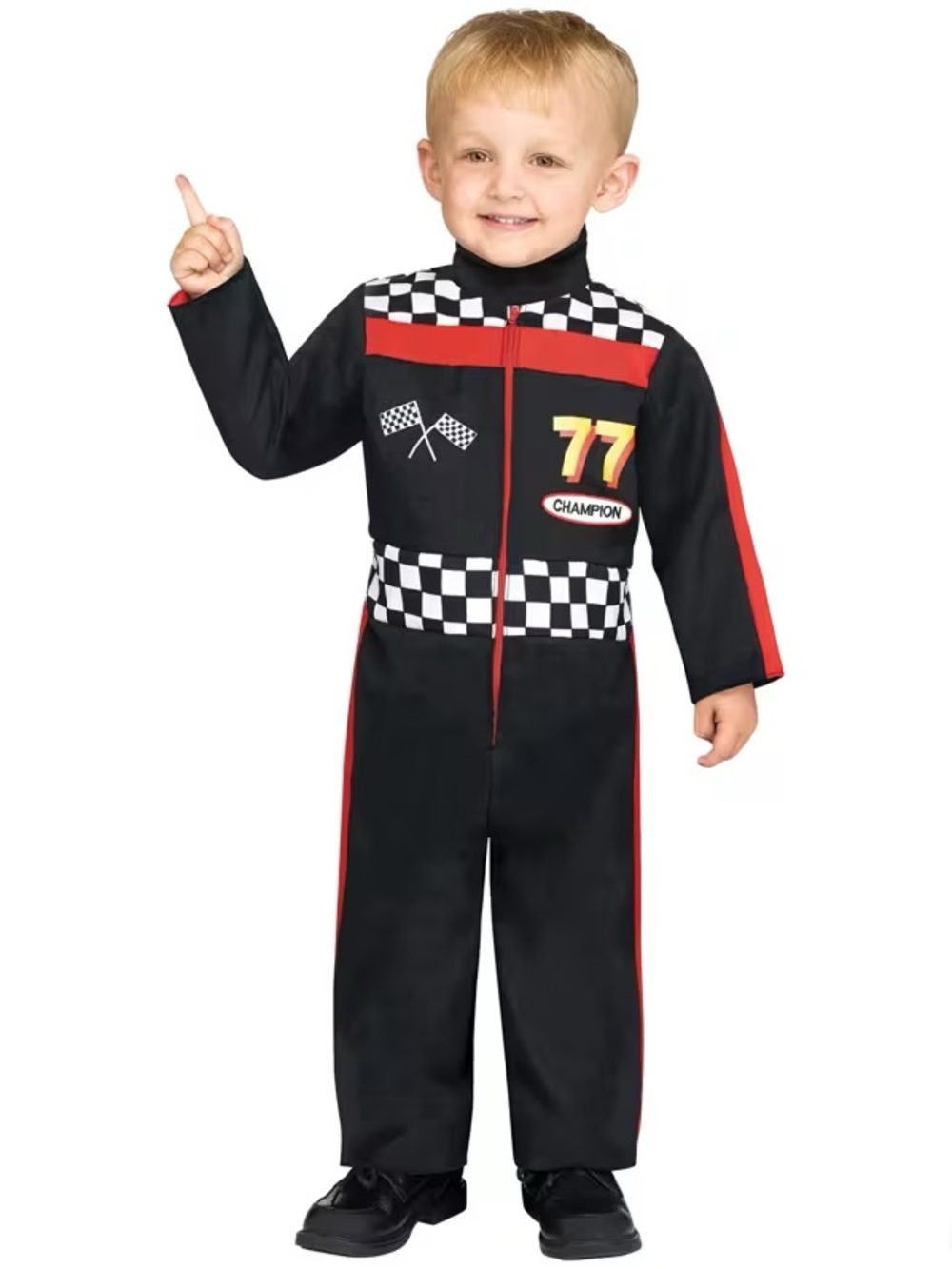 Toddler Lightning McQueen Full Costume + Fuzzy Pullover & Accessories 3-4T - Picture 16 of 16